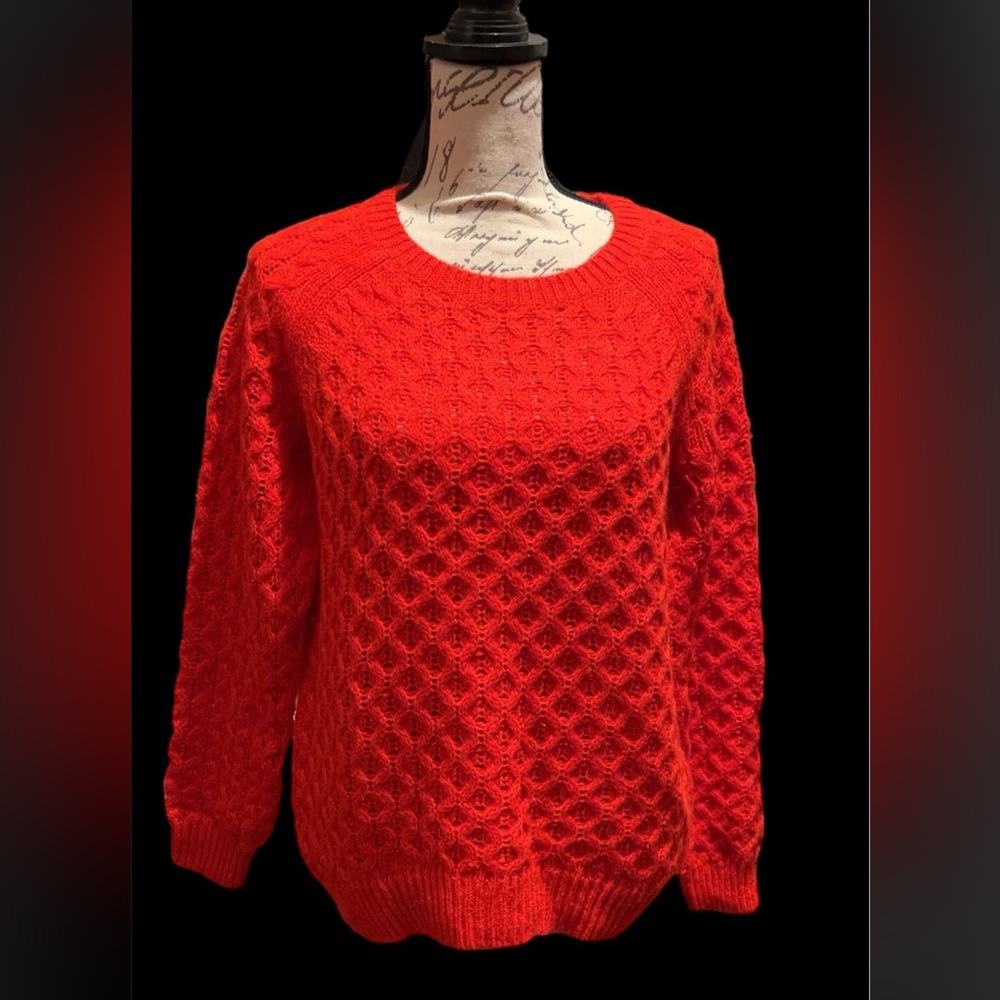 Red Chunky Knit Sweater